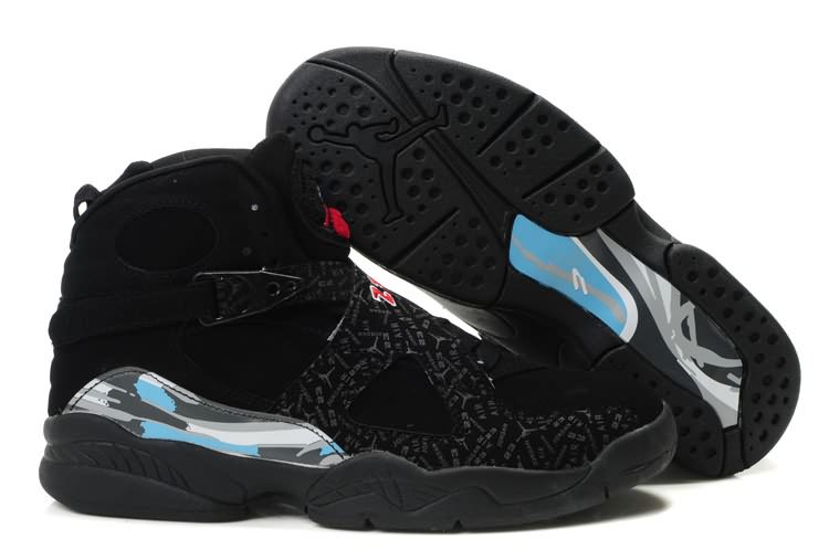 Newest Jordans 8 Glow Vamp Black Blue
